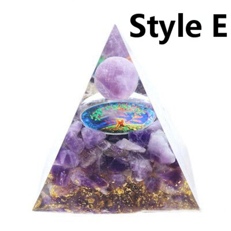 Natural Cristal Stone Orgone Energy Healing Reiki Chakra Multiplier Pyramid