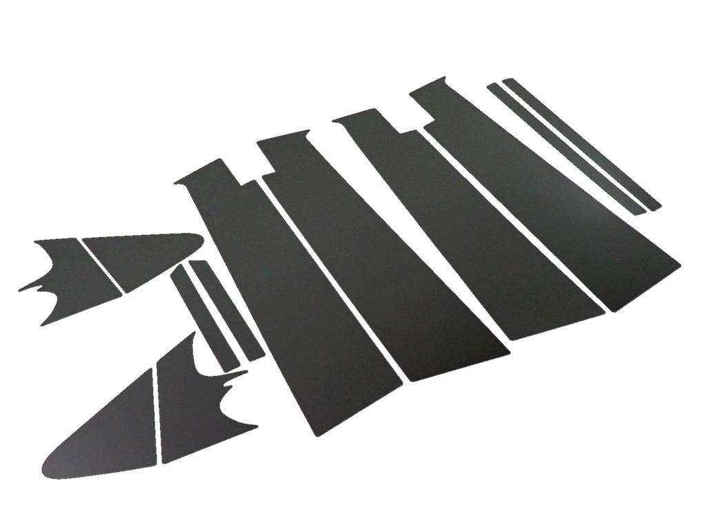 BRIGHTZ Finish Stainless Steel Black Plated Pillar Panels for Aqua NHP10 6142 Ultra-Mirror (12-Piece Set) [PIL-BLA-064]