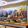 Garden Cottage Large 5d Full Diamond Painting Kits Cross Stitch Living Room Bedroom Pastoral Landscape Decorative Painting