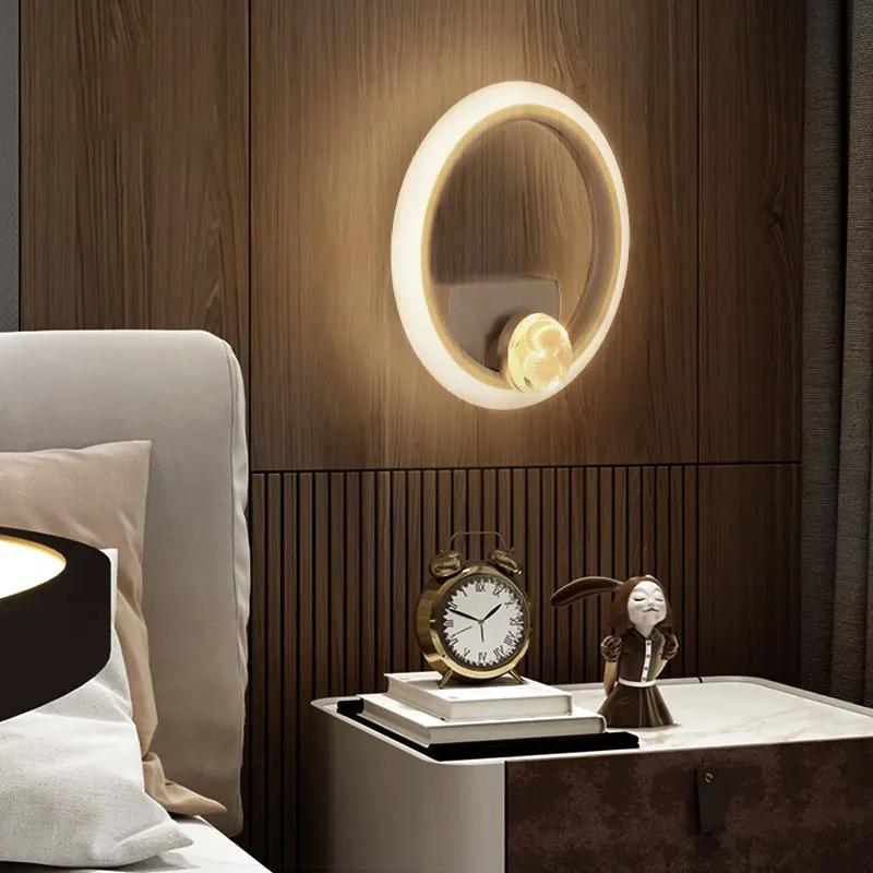 Modern Luxury LED Wall Light Gold Creative Acrylic Wall Light for Aisle Sconce Living Bedroom Bedside Corridor Home Decor