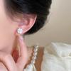 1Pair Minimalist  Cute Camellia Earrings For Women Girls Temperament Sweet Stud Earrings Jewelry Accessories Gifts