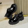 Women Loafers  Women Shoes British Style Platform Lace-up Round Toe Women's Shoes