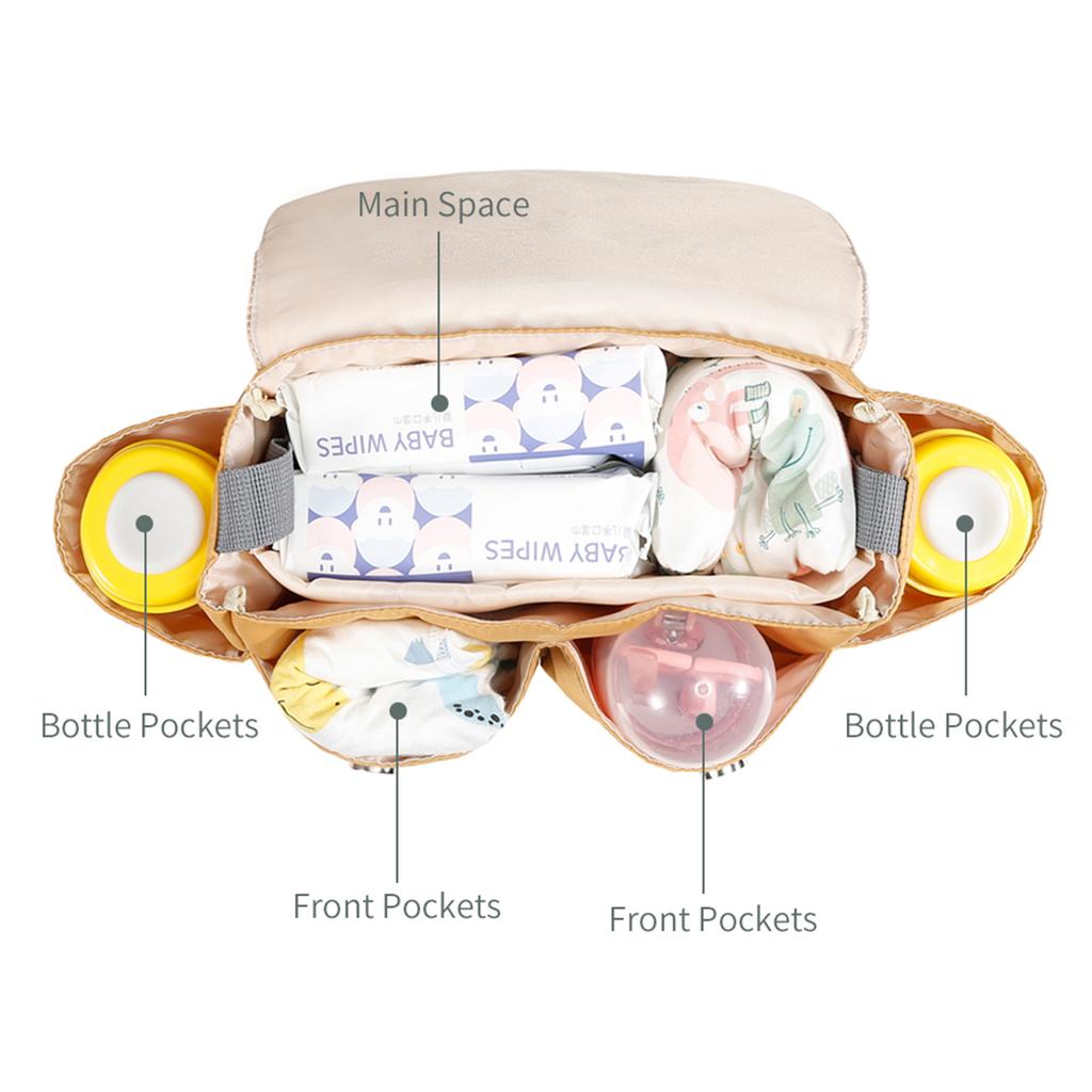 Multi-functional Diaper Bag Water-proof Baby Backpack with Internal Compartment Design Lightweight