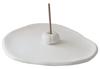 White Ceramic Incense Holder with Saucer and Glass Incense Holder. Stylish, Cute, and Simple Design with a Nordic, Korean, and Japanese Aesthetic.