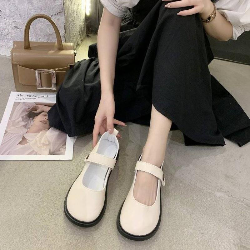 Shoes for Woman 2024 Square Heels Round Toe Women's Summer Footwear Japanese Style Lolita Gothic Kawaii Mary Jane Cute Wholesale