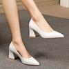 Plus Size 35-42 Basic Pumps Pointed Toe High Heels Boat Shoes for Woman Dress Shoes Shallow White Wedding Shoes Black
