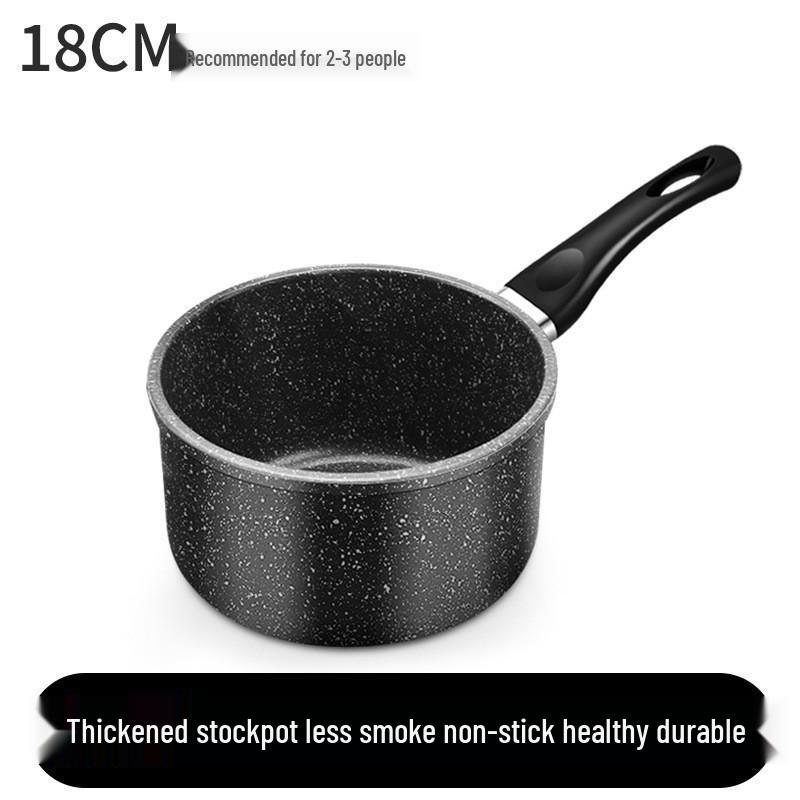 Mini Maifan Stone Milk Pot: All-in-One Ramen, Noodle, Fry, Boil, and Soup Pot for Home Cooking and Kids' Food.