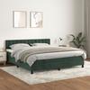 3141554 vidaXL Divan Bed and Mattress Dark Green 160x200cm Velvet