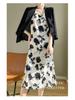 Silk Satin Women's V-neck Print Spaghetti Strap Maxi Dress - Summer 2025 Collection