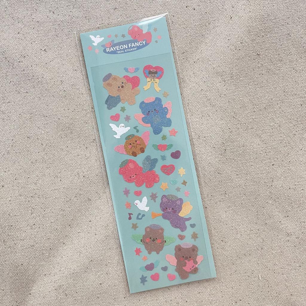 Laser Rabbit Bear Sticker PVC Waterproof DIY Material Gooka Sticker