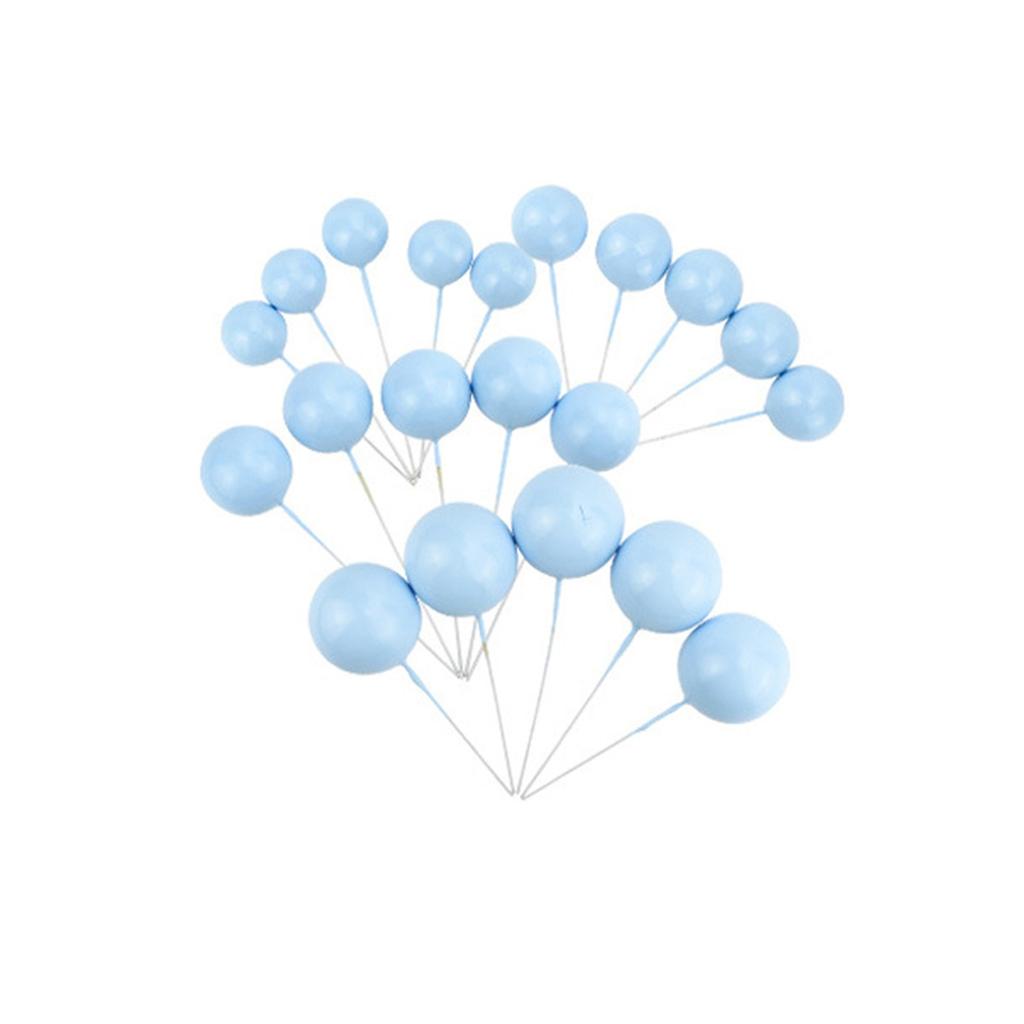 Ball Cake Topper Gold Blue DIY Cake Decorations Wedding Kids Birthday Party Supplies Baby Shower Cupcake Flag