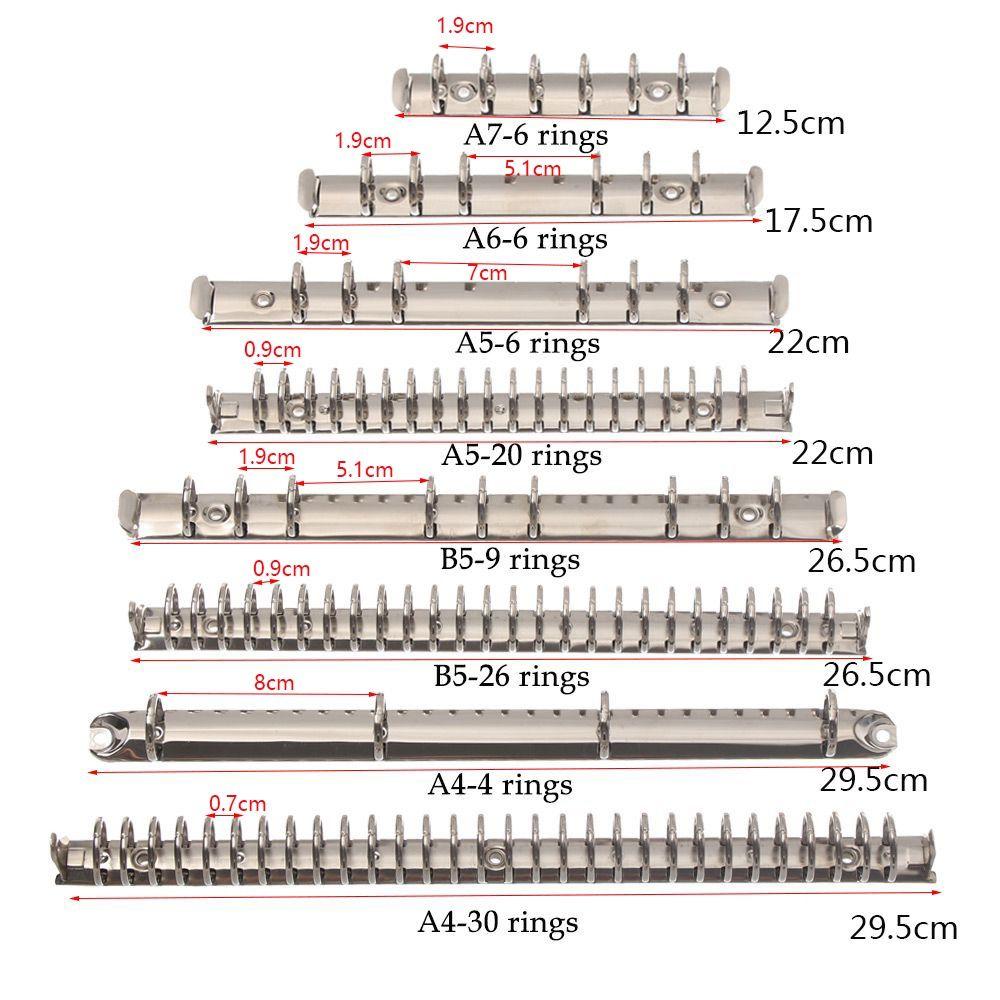 Notepad Accessory Metal Binder Clip Loose-leaf File Folder Ring Binder Notebook Binding Hoops