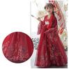 Chinese Hanfu Red Girls' Casual  Dress