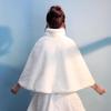 Wedding Fur Shawl Cape: Thickened Faux Rabbit Fur for Bridal, Evening or Winter Wear.