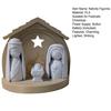 Nativity Set Figurine Lighted Jesus Nativity Scene Collection with Manger And Figures for Christmas