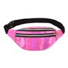 Simple Style Waist Pack for Women Shiny Laser Bum Hip Belt Bag for Girls Party Purse Small Chest Packs