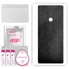 apgo Protective Skin Sticker for the Back Compatible with LG K71, Wrap Film, Foil, Vinyl - Pattern Black Leather