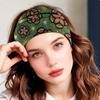 Wide Headband Sweat Absorbing Terry Ring Non Slip Elastic Hairband Boho Turban Knotted Headwrap Fashion Accessory