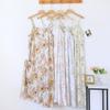 Spring/Summer New Women's Sling Skirt 100% Viscose Fiber Sleeping Skirt Printed Sleeping Skirt Sexy Home Dress for Ladies