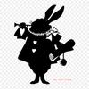 Alice In Wonderland Illustration White Rabbit Alices A Iron On Heat Transfer Printing Vinyl Patches Sticker for Clothes DIY Appliques Washable Patches