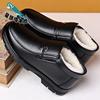 Cotton Shoes Men's Winter Warm Velvet Thickened Wool High-top Leather Shoes Middle-aged and Elderly Casual Shoes