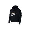 Casual Fleece Hooded Sweatshirt Women Sweatshirts Black AJ0097-010