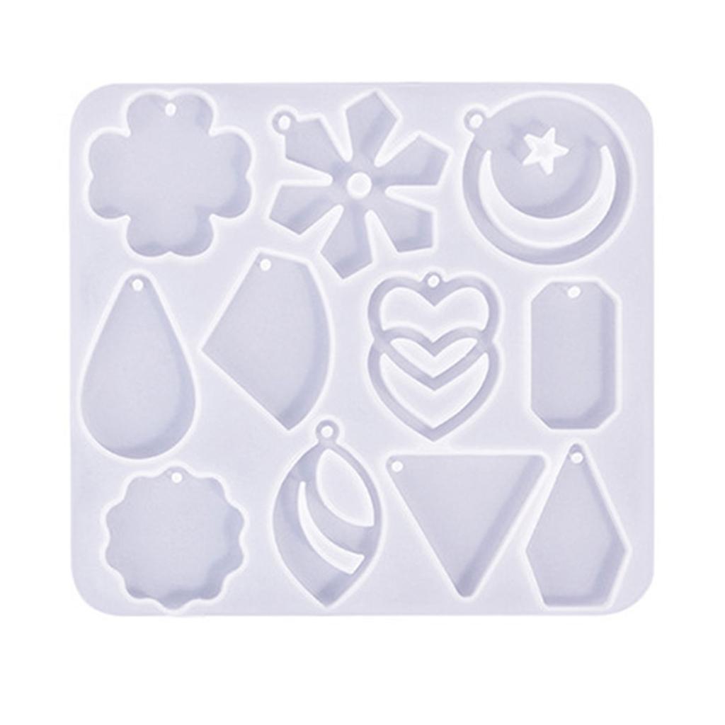 Geometric Earring Pendant Silicone Mold  Epoxy Resin Mould Handmade Jewelry Making Tool Necklace Keychain Craft