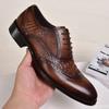 Men Casual Shoes Brock Oxford Retro Crocodile Leather Men Formal  Spring and Autumn  New 's   for 2024