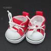1 Pair Doll Shoes Mini Lace-Up Canvas Sneakers for 17cm Dolls Fingerboard Mini Finger Shoes Toy Accessory Realistic Design Creative Gift