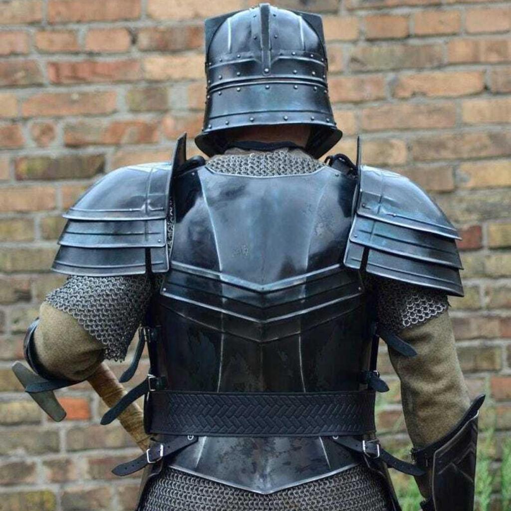 Moria Dwarf Dwarven Steel Knight Armor Suit Full Body Armor With Cuirass,Pauldro