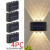 6 LED Solar Wall Lamp Outdoor Waterproof Balcony Wall Lights for Courtyard Street Landscape Garden Decor Lamp Solar Outdoor Wall Lamp
