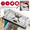 Multifunctional Aluminum Router Table Insert Plate Trimmer Engraving Machine Woodworking Bench Router Plate Mesa De