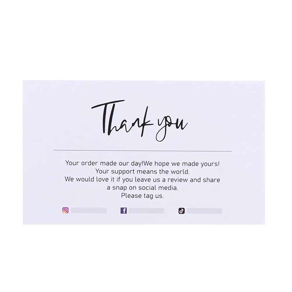 30Pcs Greeting Tags Thank You For Your Order Kraft Paper Card Shop Gift Crafts Decoration Card Wedding Small Business Invitation