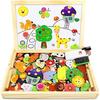 Puzzles En Bois Magnétique - Jojoin - Animaux - 110 Pièces - Jouets Educatif - Enfants 3+ Ans