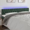 VidaXL LED Headboard Bedroom Furniture Double Bed Accessory Head of Bed Frame Interior Dark Green 3122017