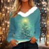 Long Sleeve Shirts For Women Cute Tops Christmas Prints Tees Blouses Casual Plus Size Basic Tops Pullover