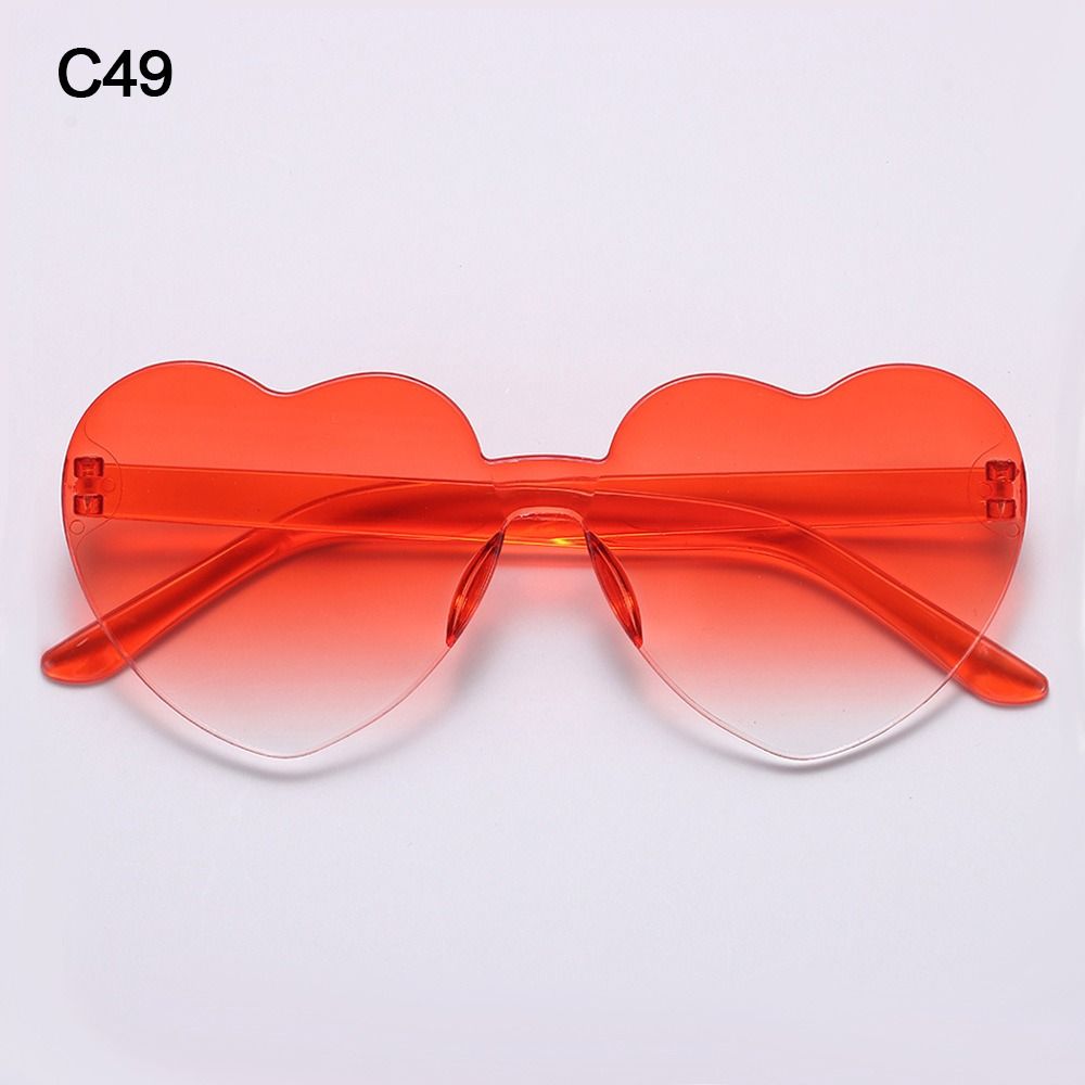 Adults Colorful Candy Color Party Sun Glasses Shades Heart Glasses Heart-shaped Sunglasses