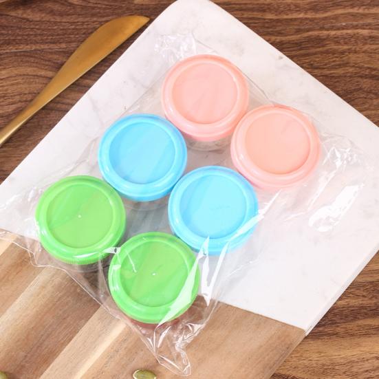 1/4/6Pcs Snack Containers Small Food Storage Cups with Lids BPA Free Reusable Sauce Condiments Salad Containers
