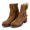 Lynette Camel Leather Biker Style Ankle Boots for Women LES TROPEZIENNES PAR M.BELARBI