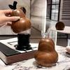 Yousheng Wood Grain Pear Toothpick Dispenser Dental Floss Toothpick Holder Home Office Restaurant Kitchen Desktop Toothpick Organizer Container