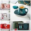 Ceramic Coffee Mug Heating Pad USB Mug Heater Coaster Heating Mug Set  Gift