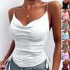 2022 New Fashion Clothes Women's Summer Tops Casual Sleeveless Blouses Slim Fit Club Wear Tops Ladies V-neck Elegant Camisoles Vest
