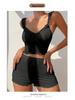 European and American Black & White Sexy Pajamas Two-Piece Set - Women's Summer Camisole & Lingerie
