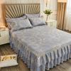 23 Colors Matte Non-slip Bed Skirt Baby Single Twin Full Queen King Size Bed Skirt Mattress Protective Case/Cover Bed Skirt with 2 Pillowcase