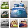 Lightweight 3D Natural Scenery Bedding Set with Landscape Printing Down Duvet Cover AU180 * 210 Full Size Bed Cover Luxury Single/Double Quilt Cover