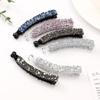 New Color Pan Hair Banana Clip Light Luxury Stone High-end Fashion Ponytail Clip Hair Accessories Hairpin