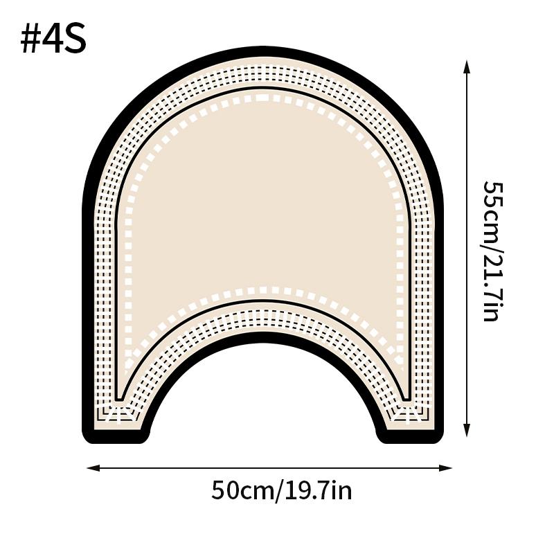 Simple Bath Mat  Bathroom Absorbent Floor Mats  U-shaped Toilet Foot Pad Non-Slip Floor Door Mat Bathtub Side Carpet Shower Rug