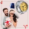 JEWELRYWE Watch Ring Stainless Steel Link Popular Waterproof Analog Quartz Business Casual Fashion Accessory Birthday Christmas Present