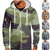 Men's Zipper Sweater Coat Printed Fashion Hooded Sweater