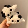 Kawaii Panda Hair Clips Large Cartoon Stuffed Toy Panda Claw Clips Hair Ties Hairbands Woman Cute Headwear
